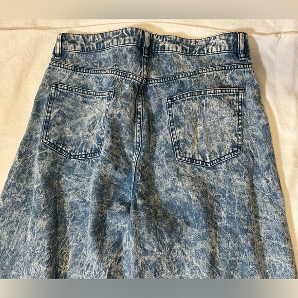 ASOS DESIGN Acid Wash Wide Leg Jeans Women's 34x32 (Actual 33x31) - Picture 12 of 13